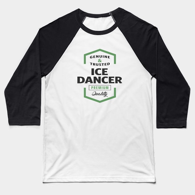 Ice Dancer Baseball T-Shirt by C_ceconello